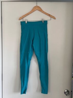 Alo Yoga Aqua Blue Leggings Medium High Waisted Workout Tights Athleisure